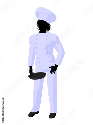 Male Chef Art Illustration Silhouette