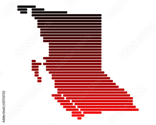 Karte von British Columbia