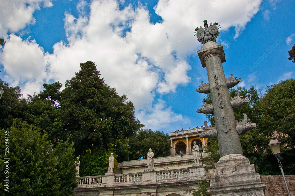 column at piazza del popolo in Rome