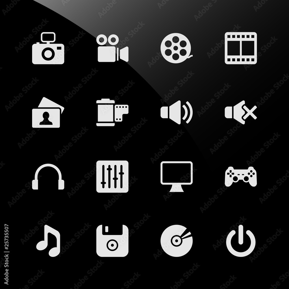 Fototapeta premium Multimedia Web Icons