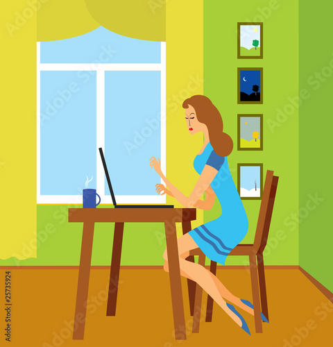 girl with the laptop