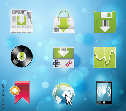 Typical mobile phone apps icons. EPS 10 version. Part 4