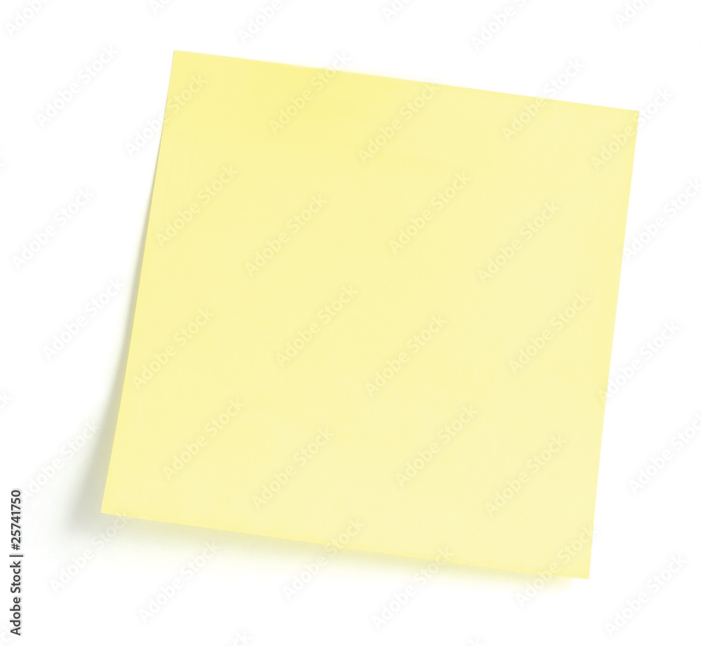 Blank Yellow To-Do List Sticker Closeup isolated Blank Yellow To-Do List Sticker Closeup isolated
