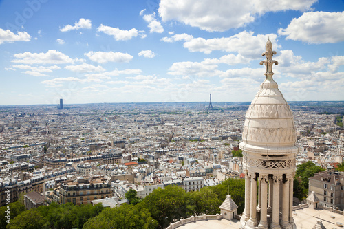 Fotografia Paris skyline. Great panoramic from the Sacre Coeur