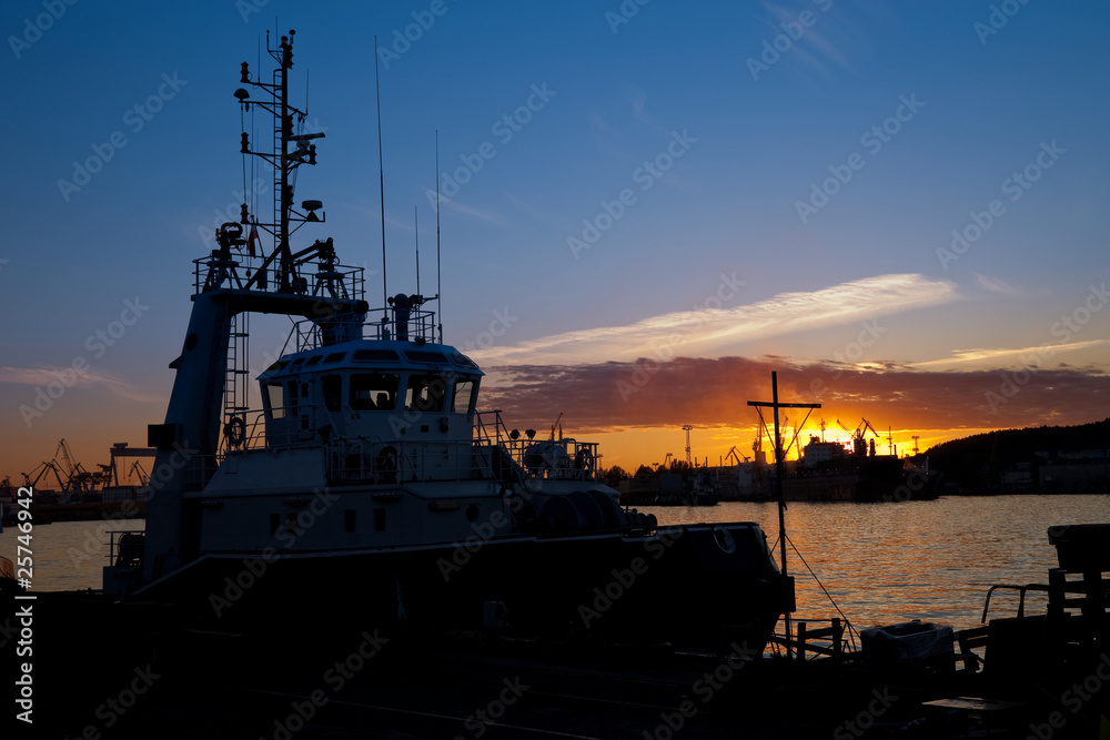Obraz premium Tugboat in Gdynia