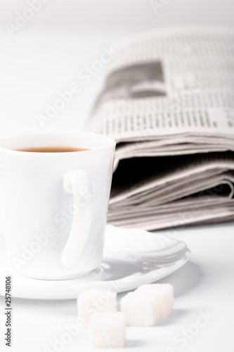 coffee, sugar and newspapers