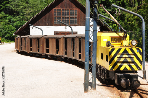 Mining train close view
