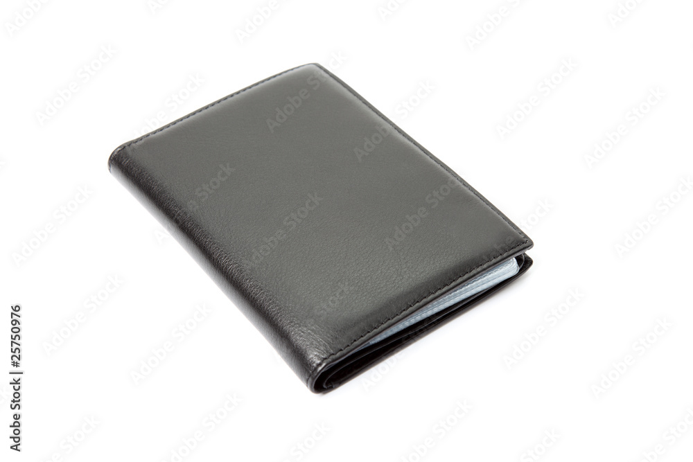 New black organizer for cards isolated on white background. New black organizer for cards isolated on white background.