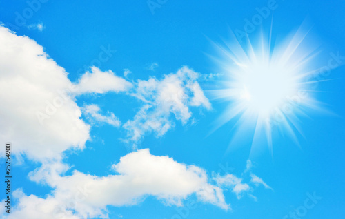 Clouds with sun