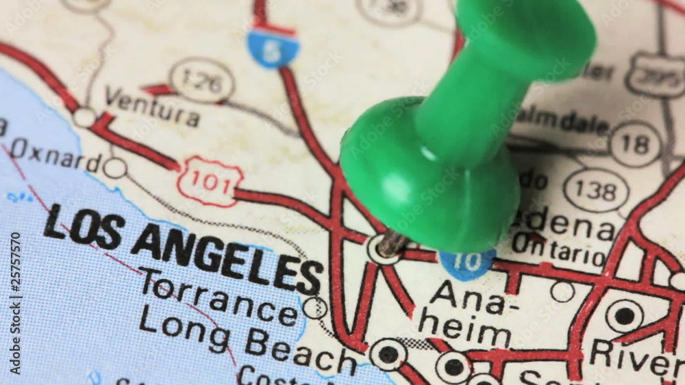 Push pin in Los Angeles Push pin in Los Angeles