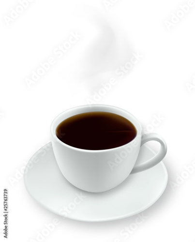 Cup of coffee. Photo-realistic vector.