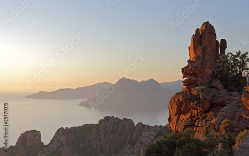 Obraz na plátně Gulf of Porto and Calanches of Piana, Corsica