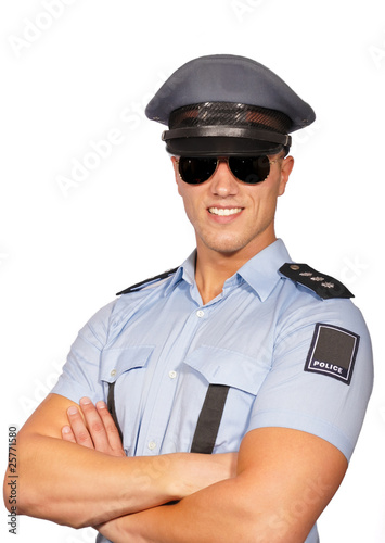 Portrait of a smiling police officer