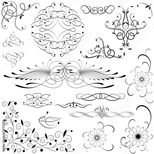 Vector decorative design elements