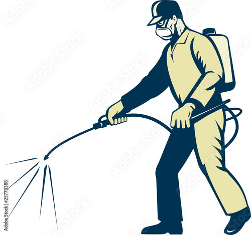 pest control exterminator spraying