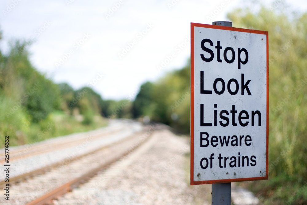 Train danger sign