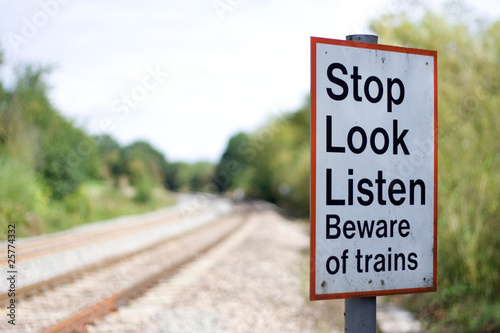 Train danger sign