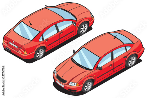 isometric image of a car