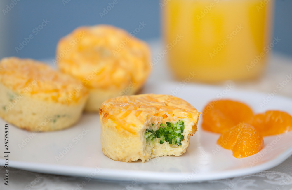broccoli and cheese muffin