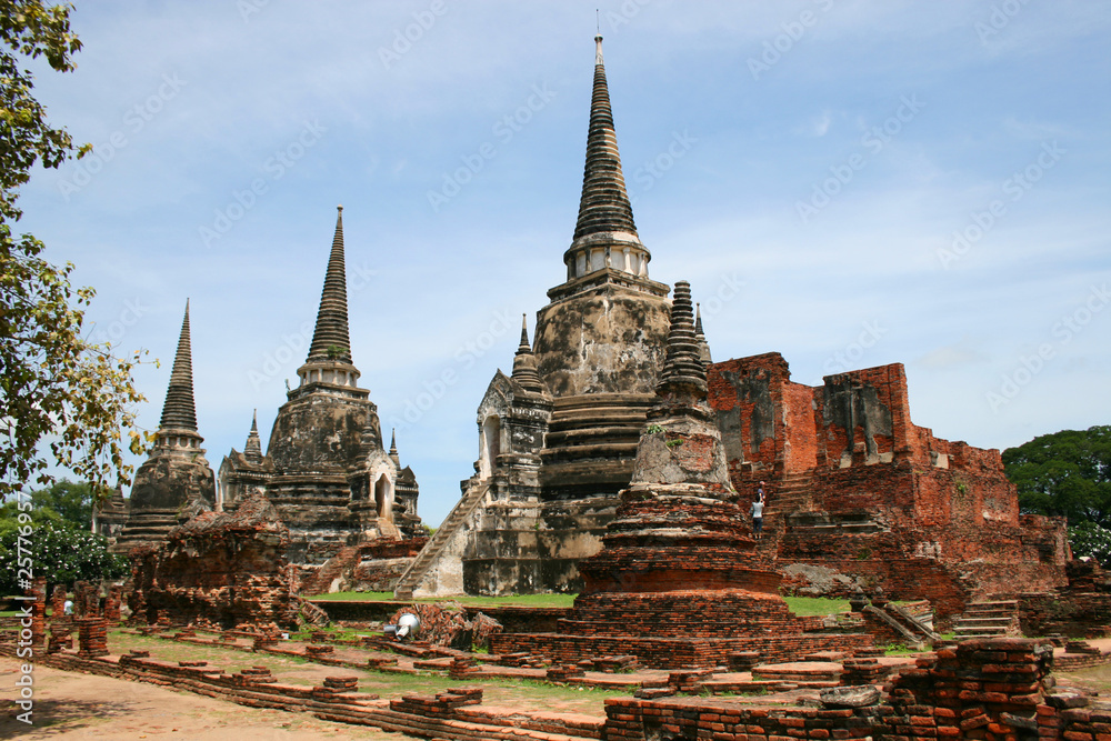 Ruins in the ancient city of Ayutthaya, Thailand.