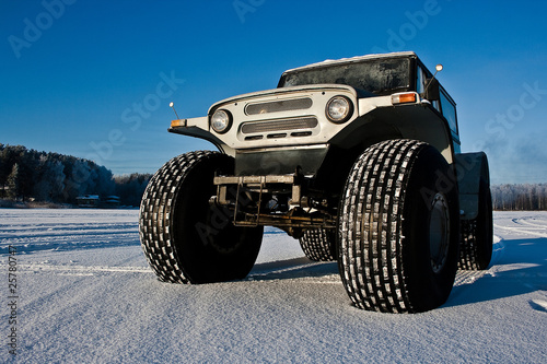 SUV on big wheels