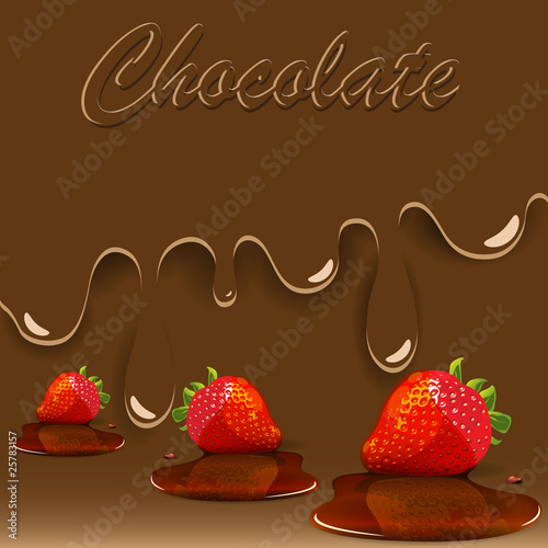 chocolate, strawberry and caramel