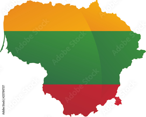 Free Download Carte de la Lituanie drapeau métal (détouré) - GFXLoad
