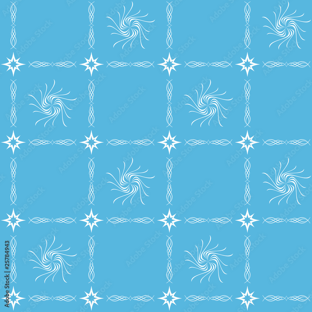 vector seamless blue texture with stars