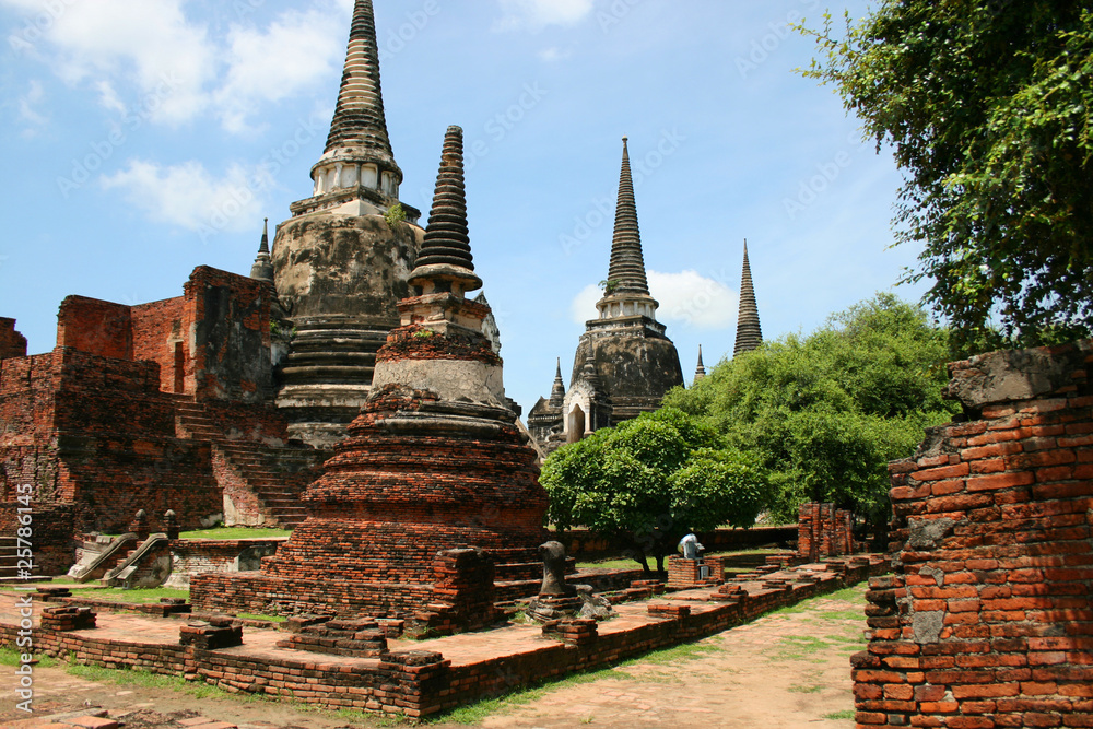 Ruins in the ancient city of Ayutthaya, Thailand.