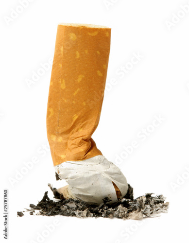 extinguished stub of a cigaret photo