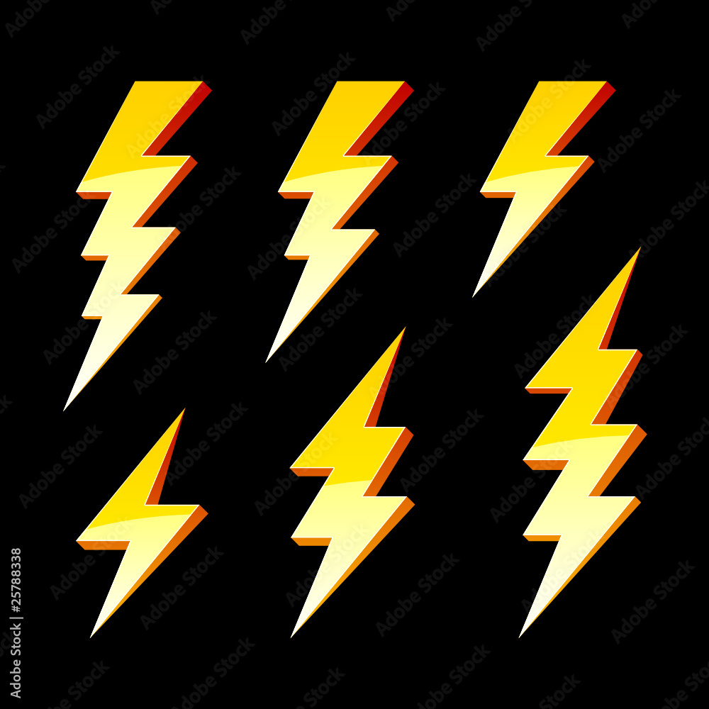 Lightning symbols Lightning symbols