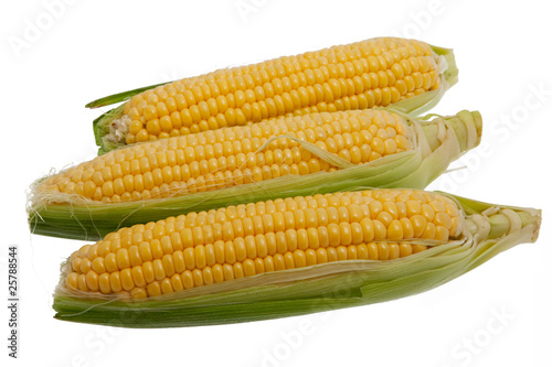 three corn cobs