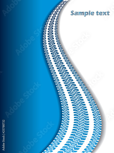Backdrop with tire tracks