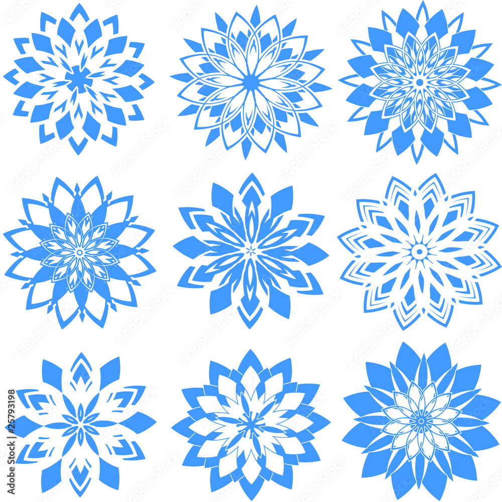 vector illustration of snowflakes vector illustration of snowflakes