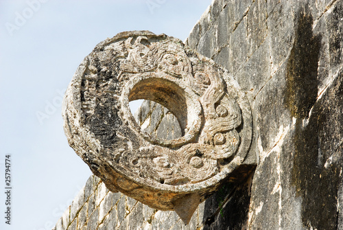 Chichen itza, ballcourt goal photo