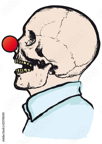 teschio di clown che ride