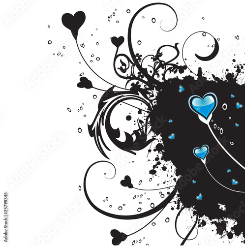 abstract man love hearts illustration symbol