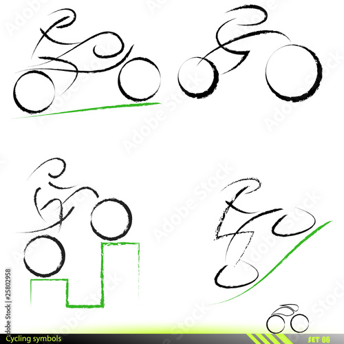 Set of artistic icons. Vector illustration.