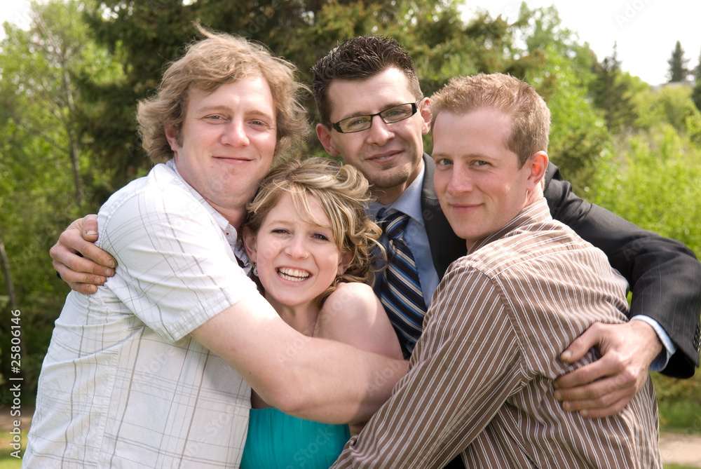 Fototapeta premium Three Brothers and a Sister