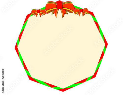 Octagon frame christmas wreath colors