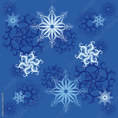 seamless pattern of snowflakes