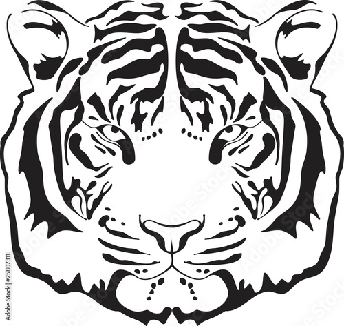 Tiger head silhouette.