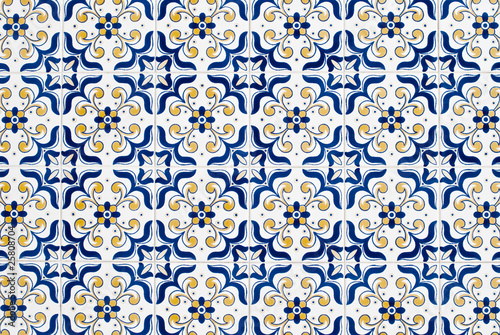 Portuguese glazed tiles photo