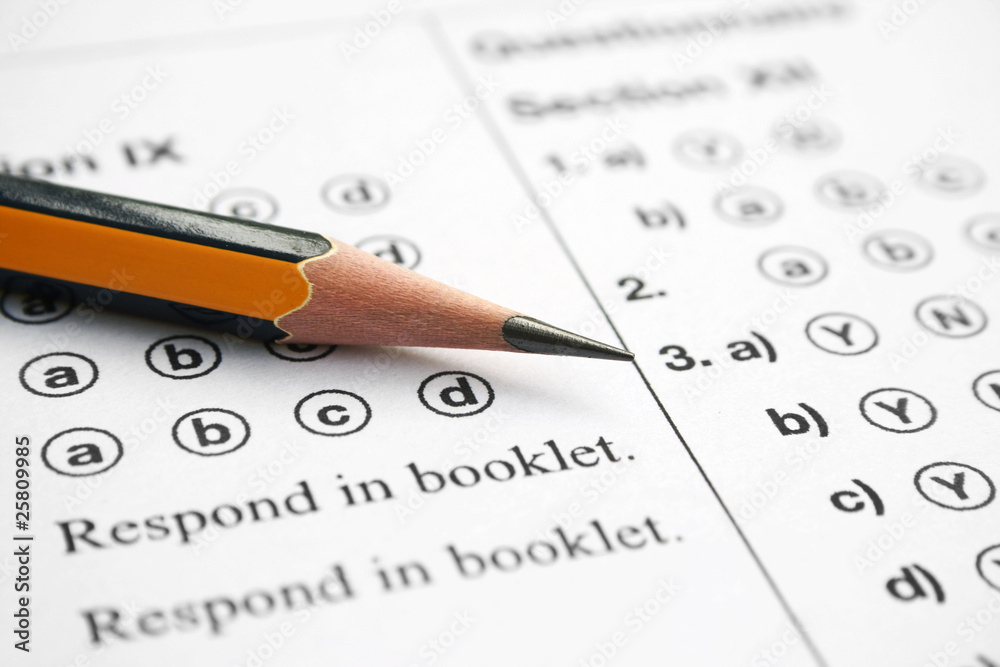 Obraz premium Answer sheet