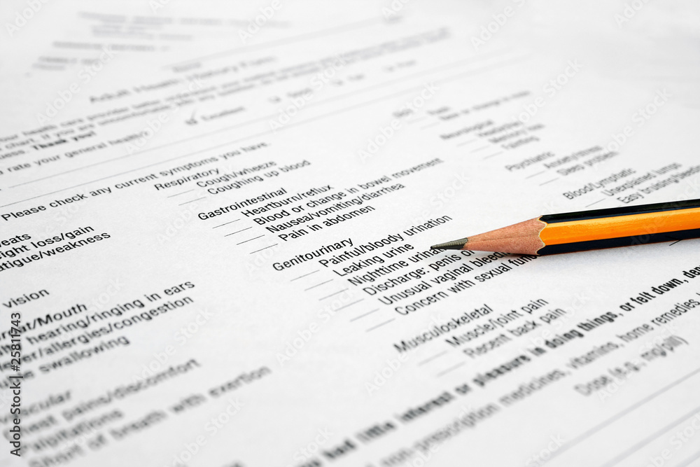 Health history form Health history form