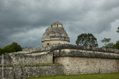 Observatory Temple At Chichen Itza, Mexico