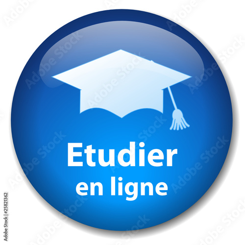 Bouton ETUDIER EN LIGNE (enseignement études par correspondance)
