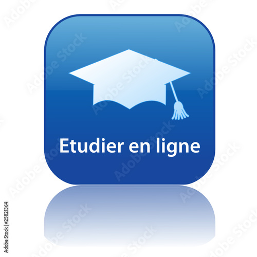 Bouton ETUDIER EN LIGNE (enseignement par correspondance études)