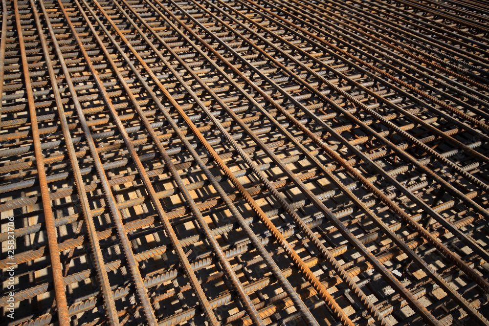 Obraz premium steel bars construction materials