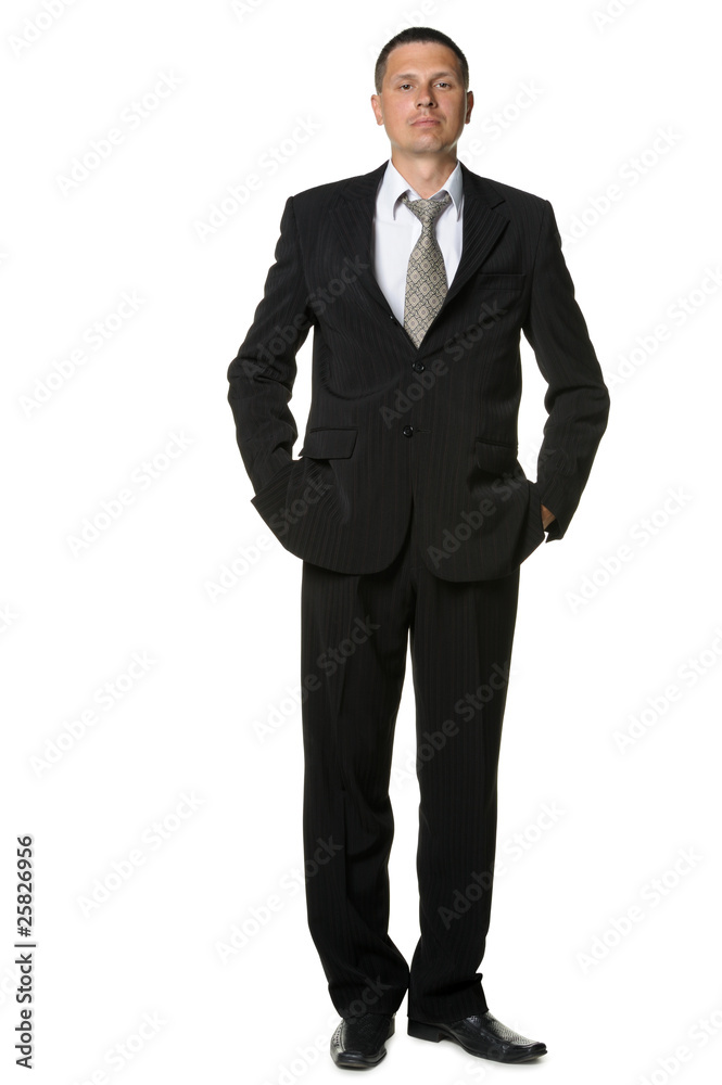 The businessman in a black suit The businessman in a black suit